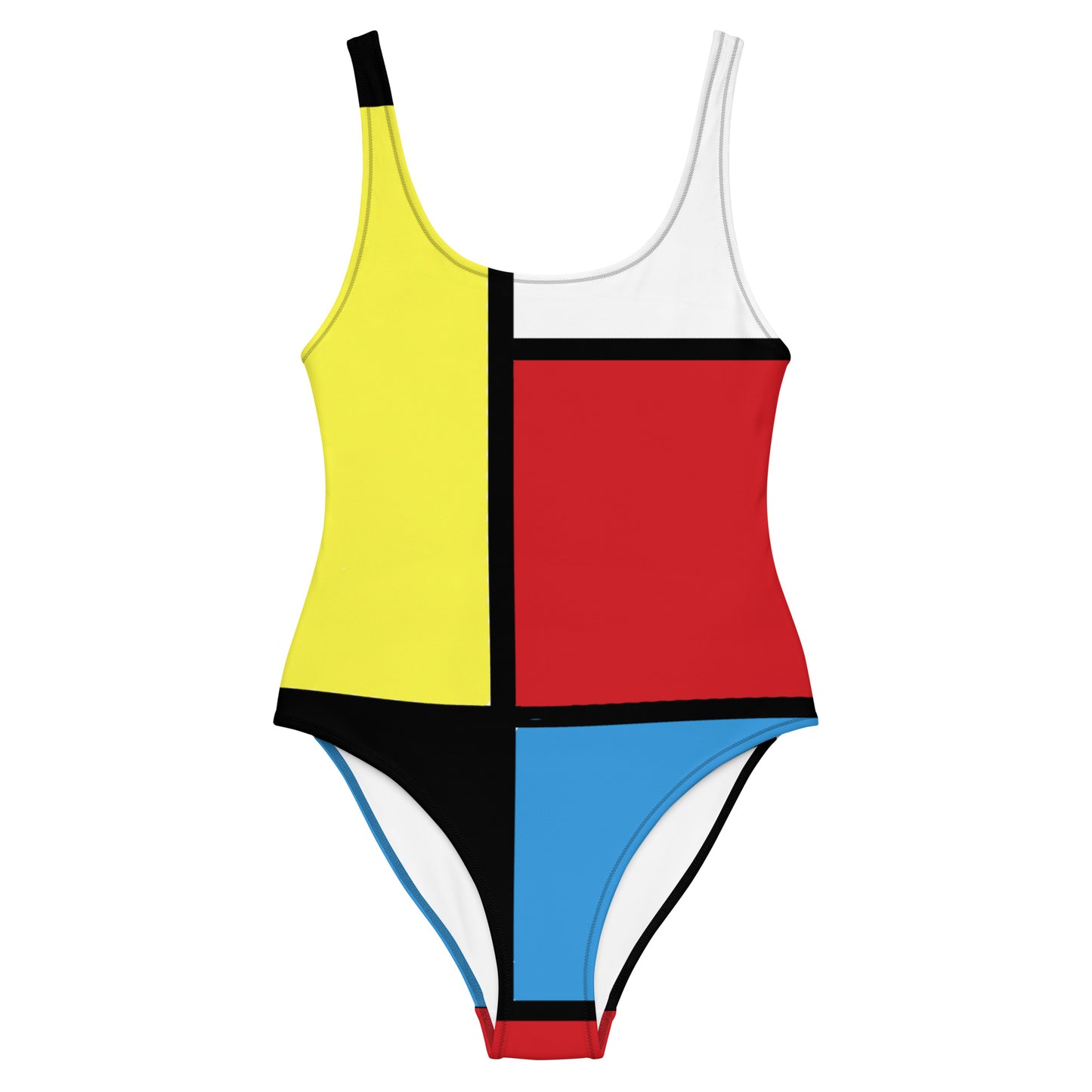 Snooty Fox Art One-Piece Swimsuit - Mondrian Homage