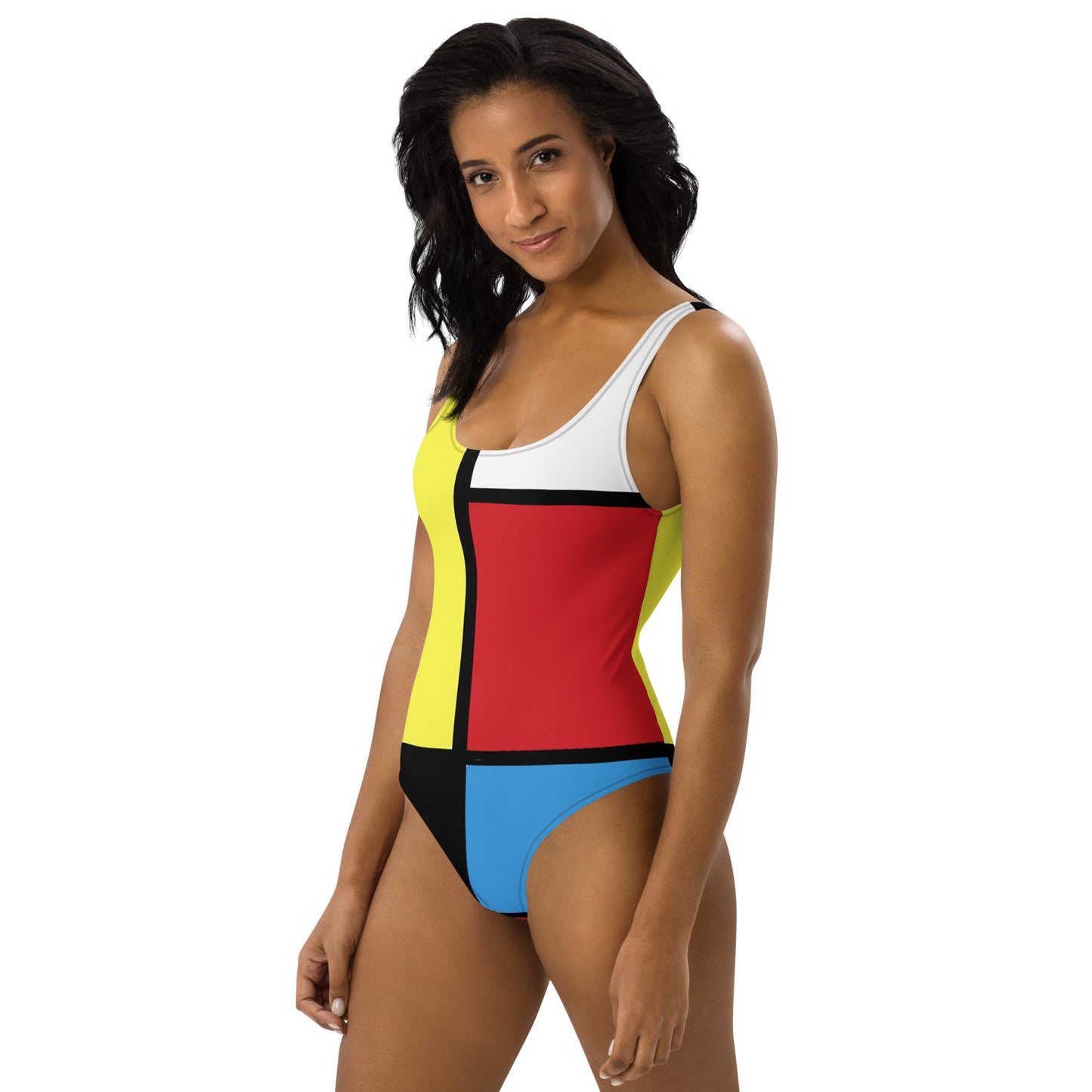 Snooty Fox Art One-Piece Swimsuit - Mondrian Homage
