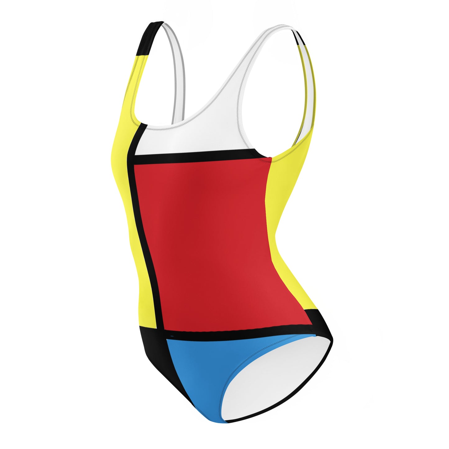 Snooty Fox Art One-Piece Swimsuit - Mondrian Homage