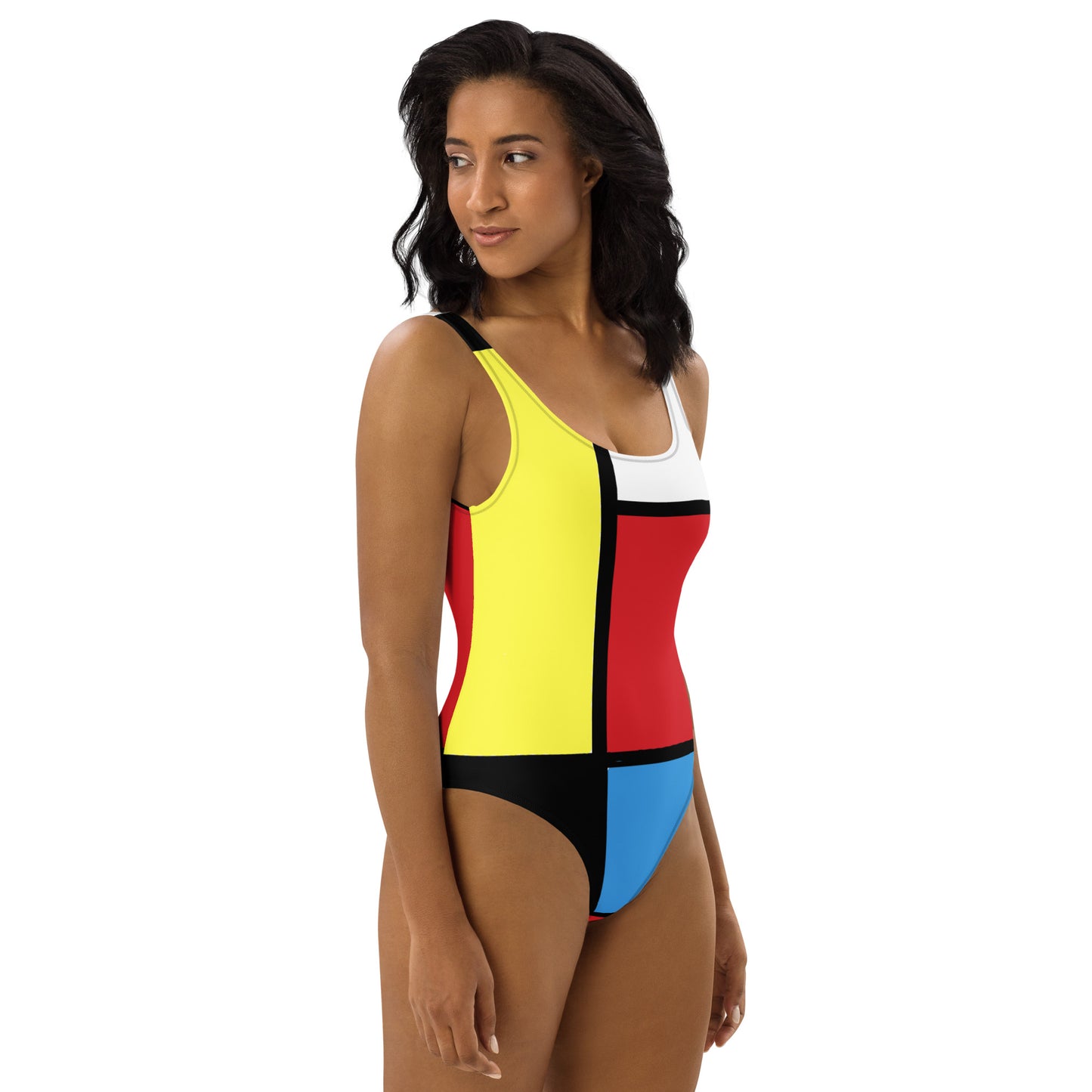 Snooty Fox Art One-Piece Swimsuit - Mondrian Homage