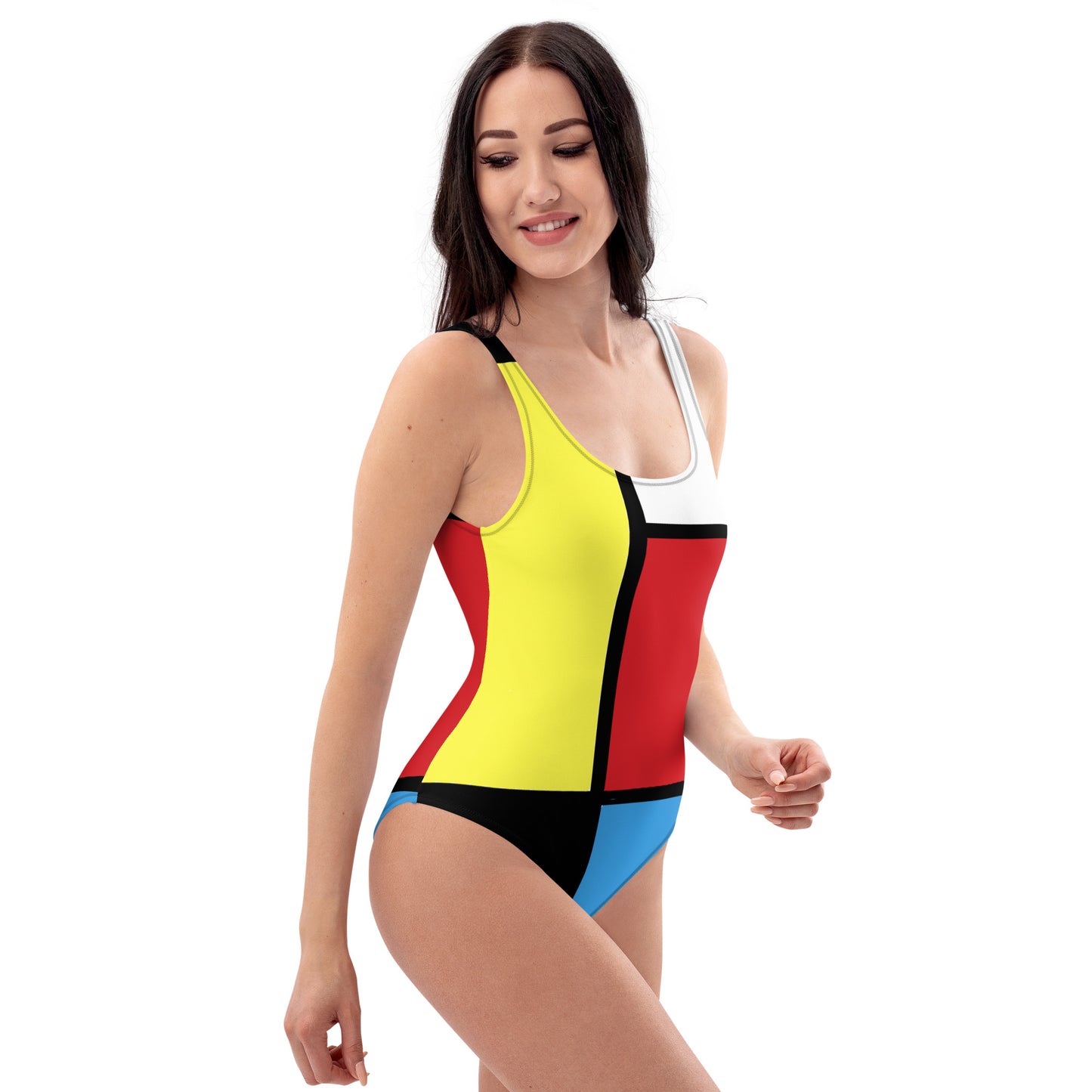Snooty Fox Art One-Piece Swimsuit - Mondrian Homage