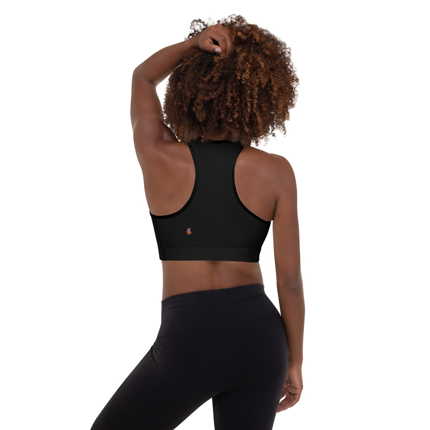 Snooty Fox Art Padded Sports Bra - Blue Aeonium