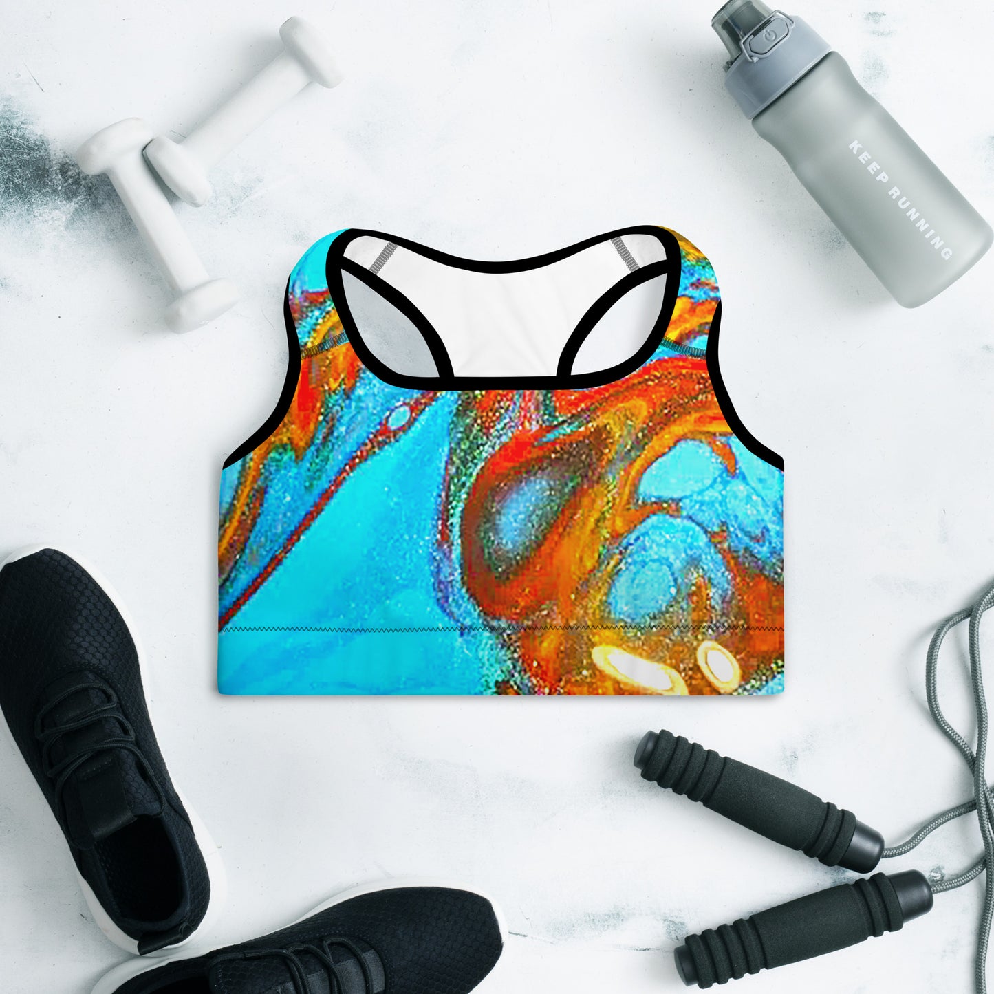 Snooty Fox Art Padded Sports Bra - Romero Pattern