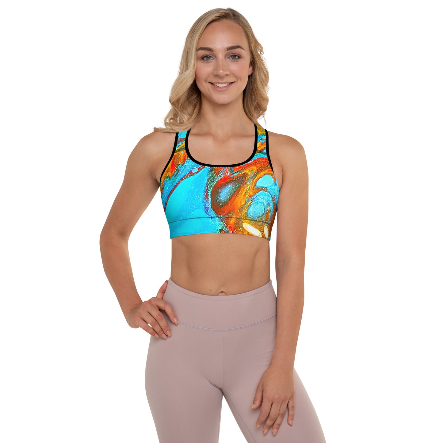 Snooty Fox Art Padded Sports Bra - Romero Pattern
