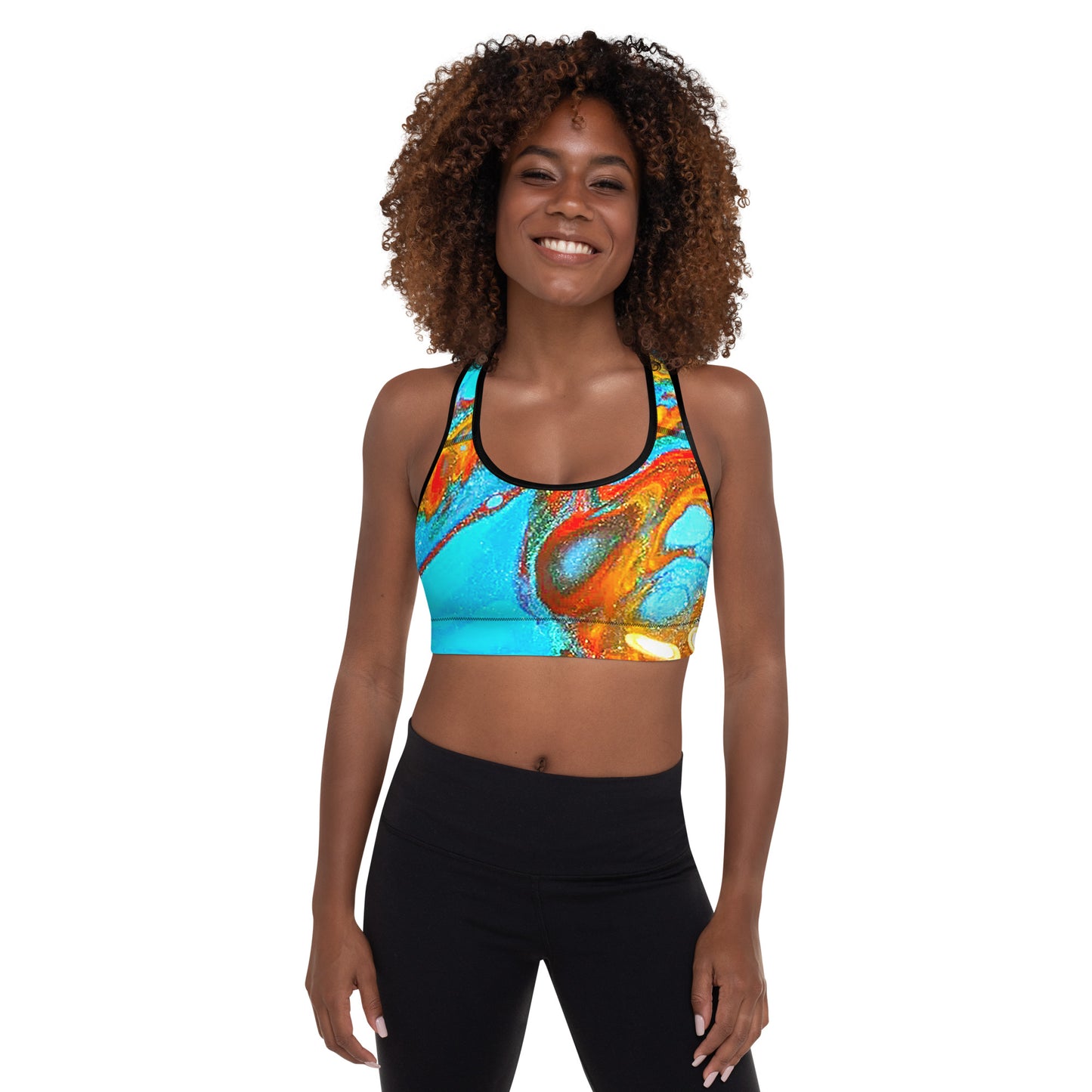 Snooty Fox Art Padded Sports Bra - Romero Pattern