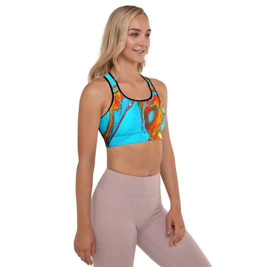 Snooty Fox Art Padded Sports Bra - Romero Pattern