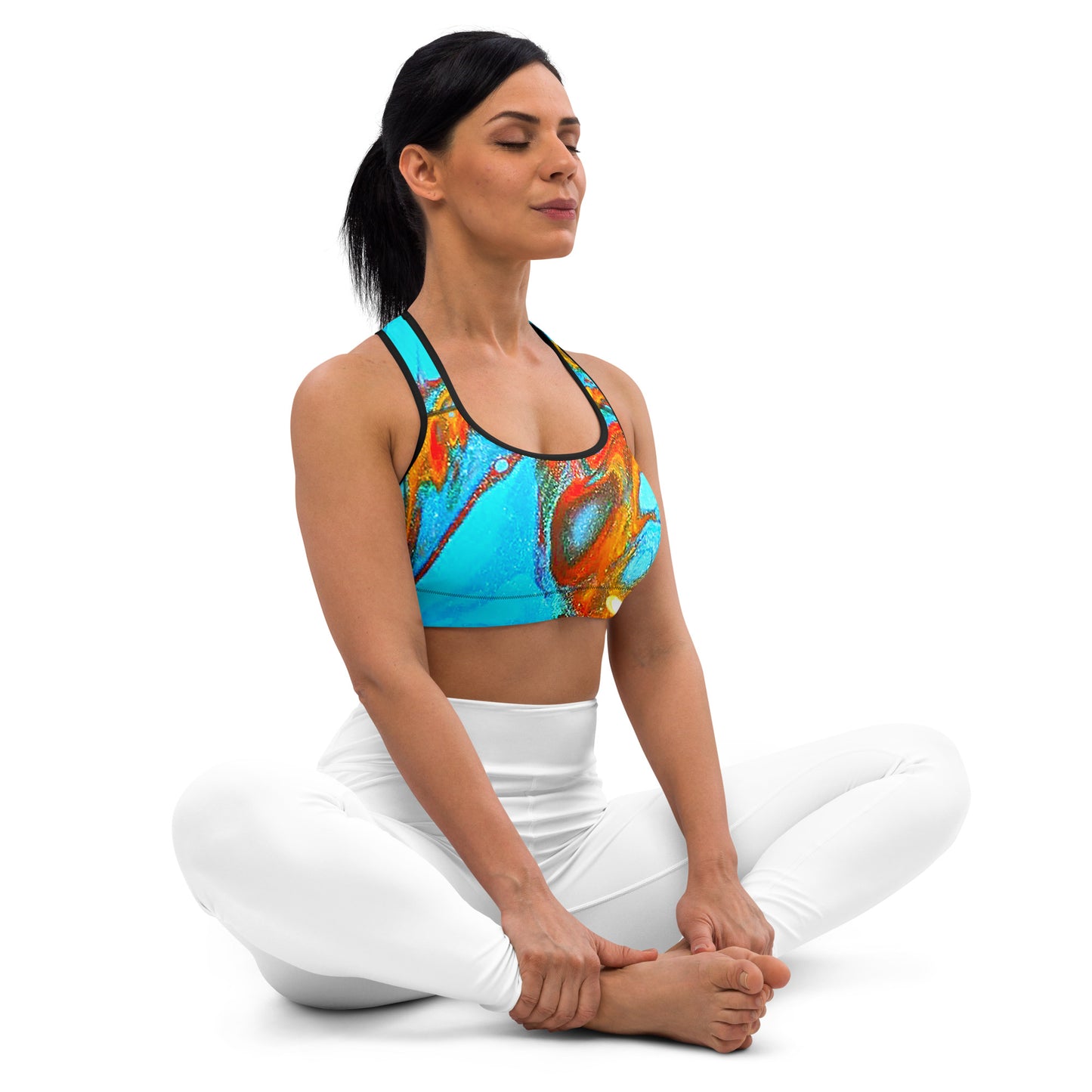 Snooty Fox Art Padded Sports Bra - Romero Pattern