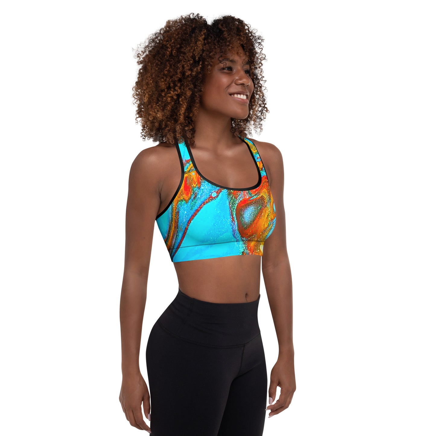 Snooty Fox Art Padded Sports Bra - Romero Pattern
