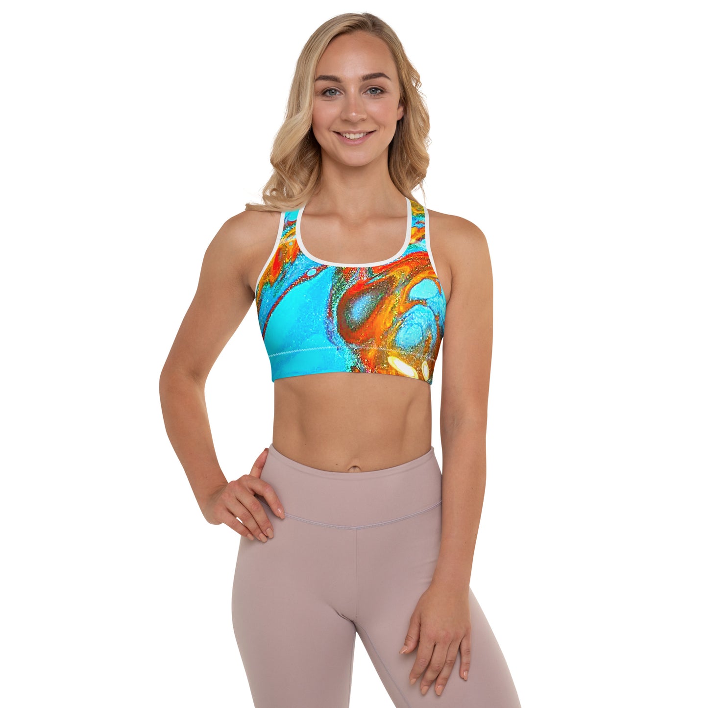 Snooty Fox Art Padded Sports Bra - Romero Pattern