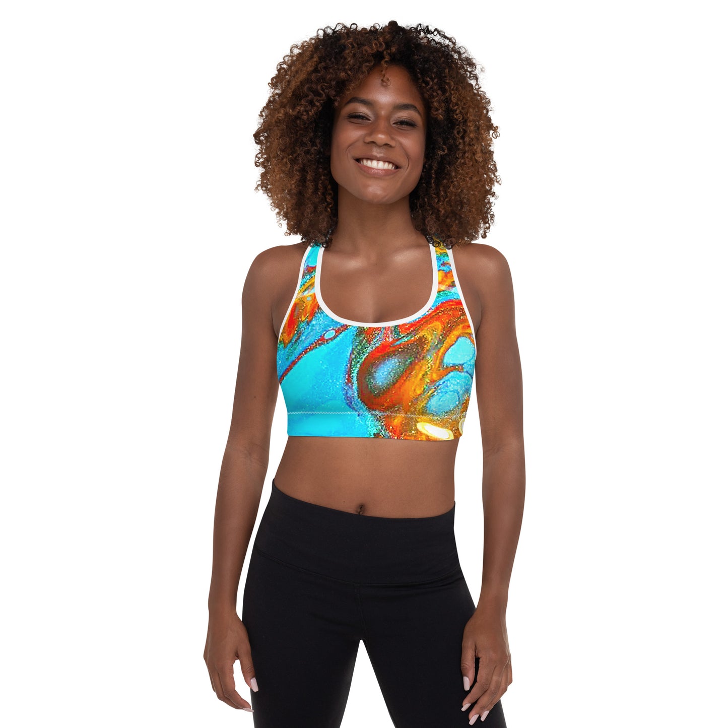 Snooty Fox Art Padded Sports Bra - Romero Pattern