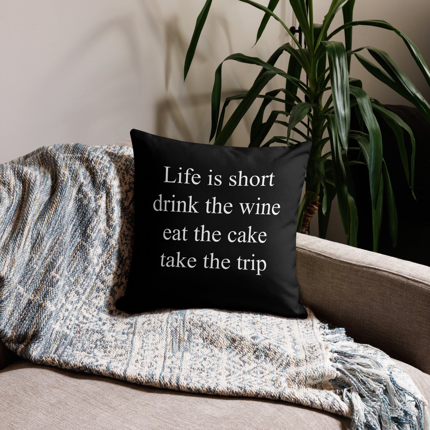 Snooty Fox Art Premium Pillow - Life is short