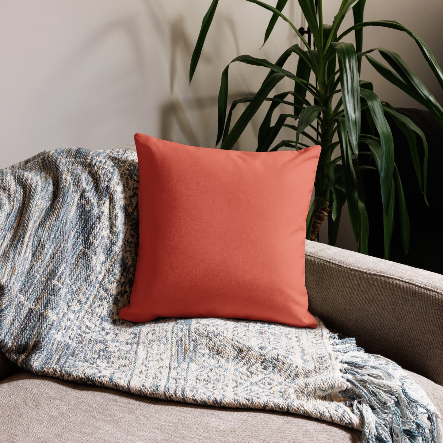 Snooty Fox Art Premium Pillow- Peach Pink Tone