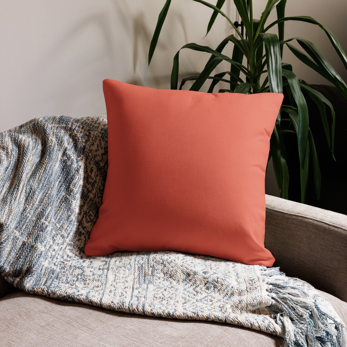 Snooty Fox Art Premium Pillow- Peach Pink Tone