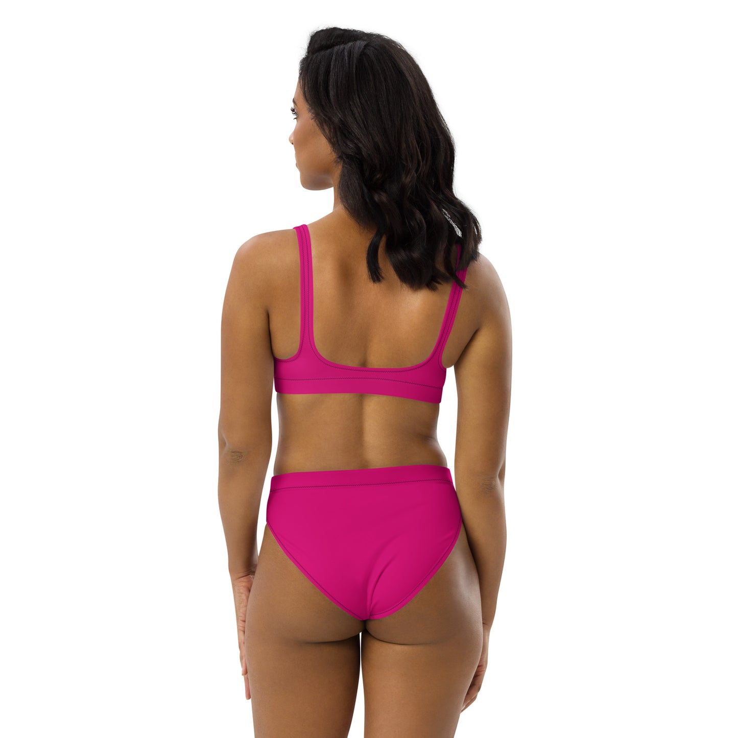 Snooty Fox Art High-Waisted Bikini - Mexico Pink