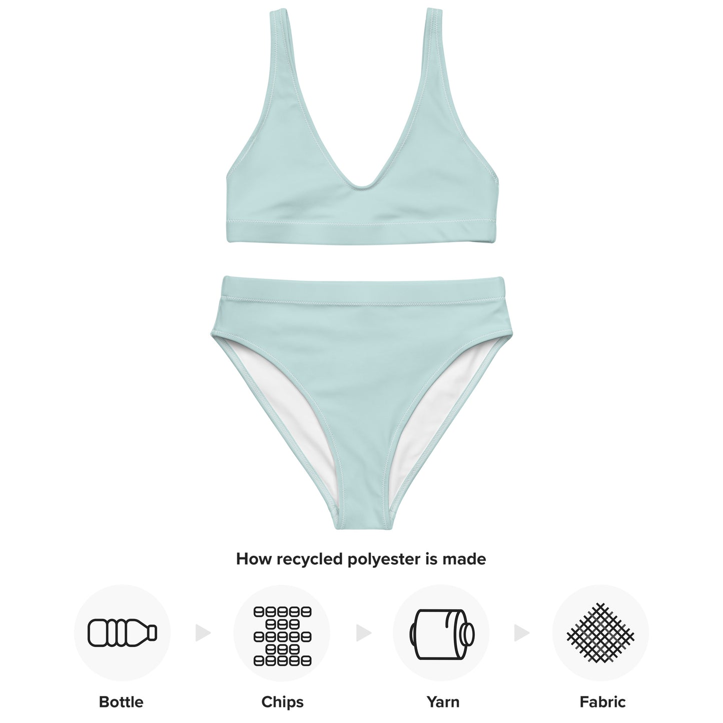 Snooty Fox Art High-Waisted Bikini - Skylight