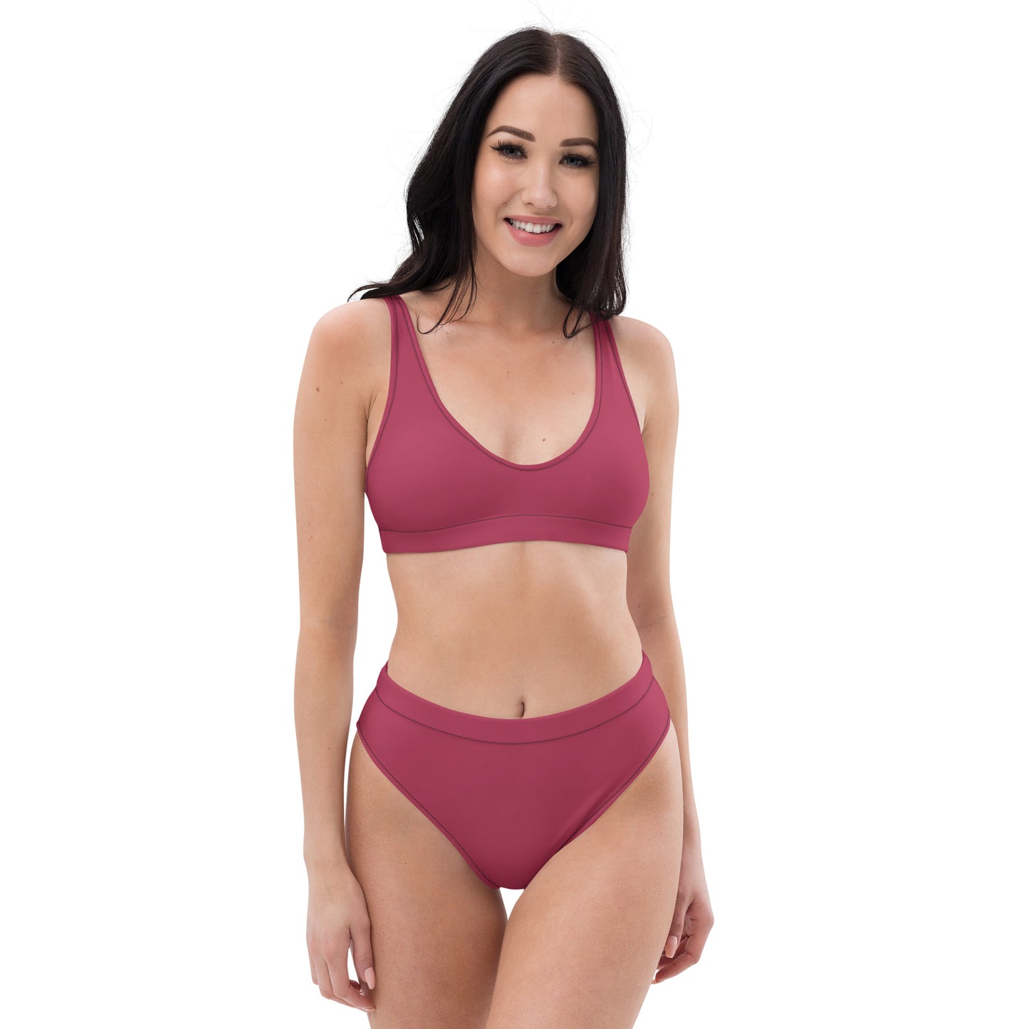 Snooty Fox Art High-Waisted Bikini - Viva Magenta