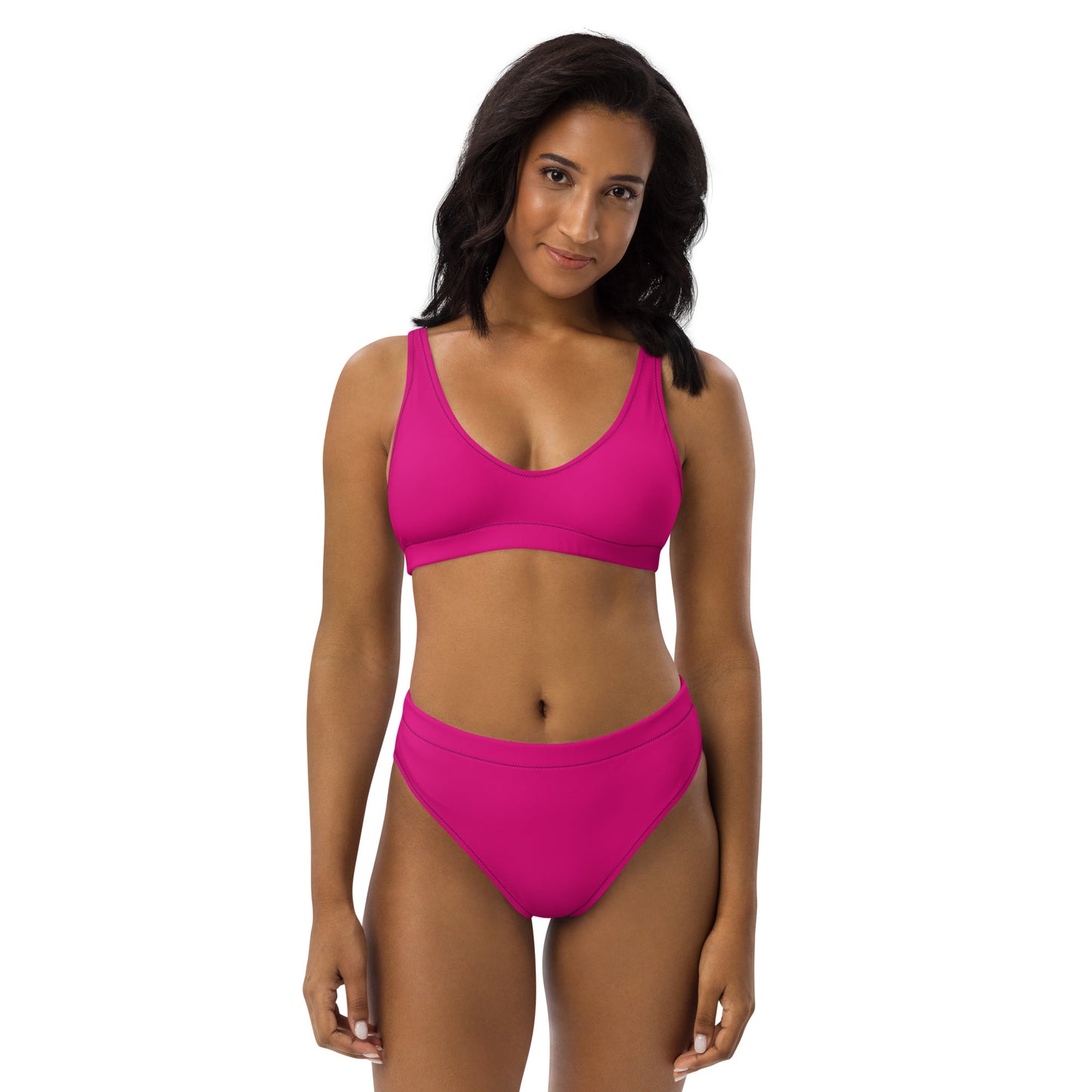 Snooty Fox Art High-Waisted Bikini - Mexico Pink