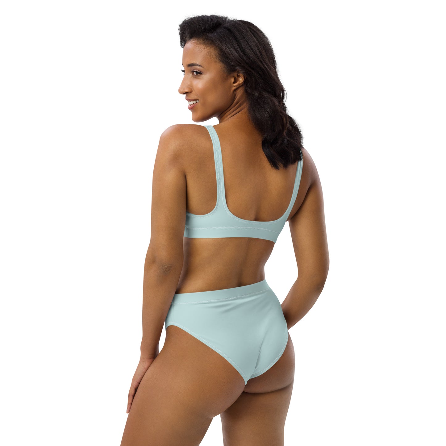 Snooty Fox Art High-Waisted Bikini - Skylight