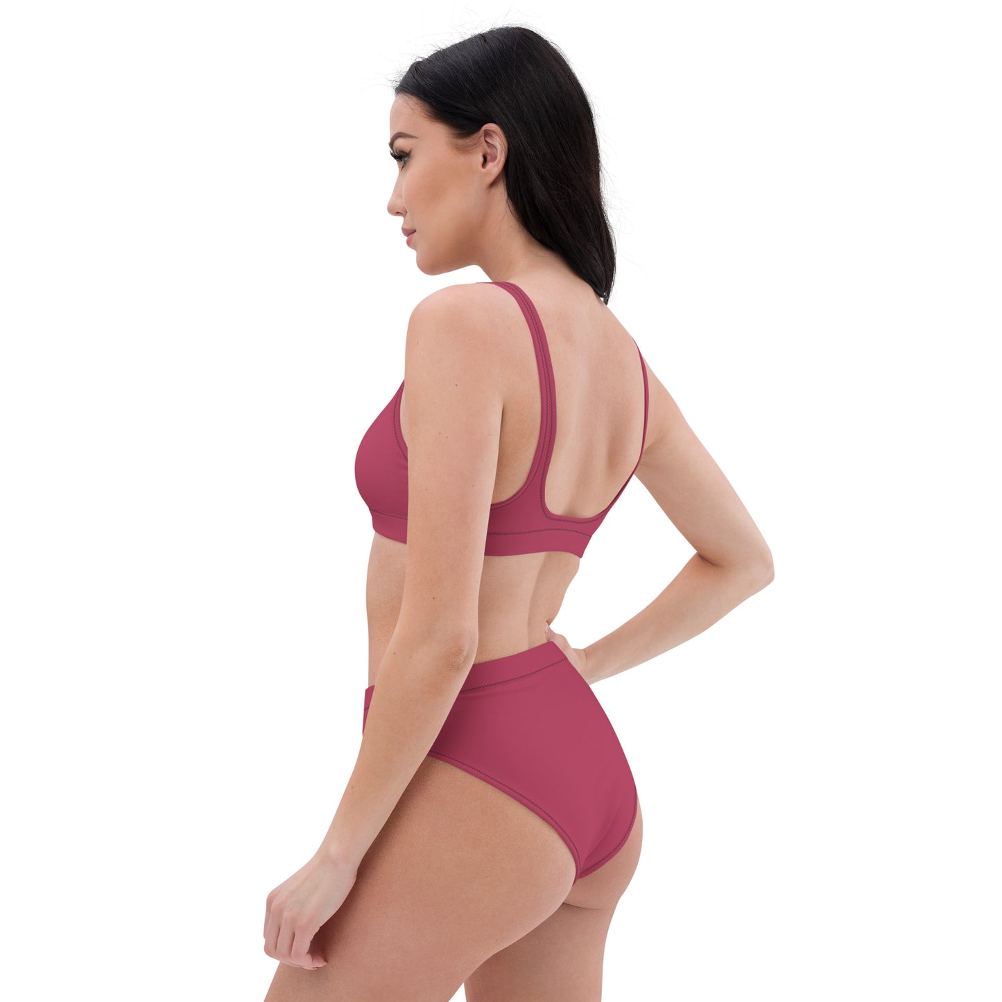Snooty Fox Art High-Waisted Bikini - Viva Magenta