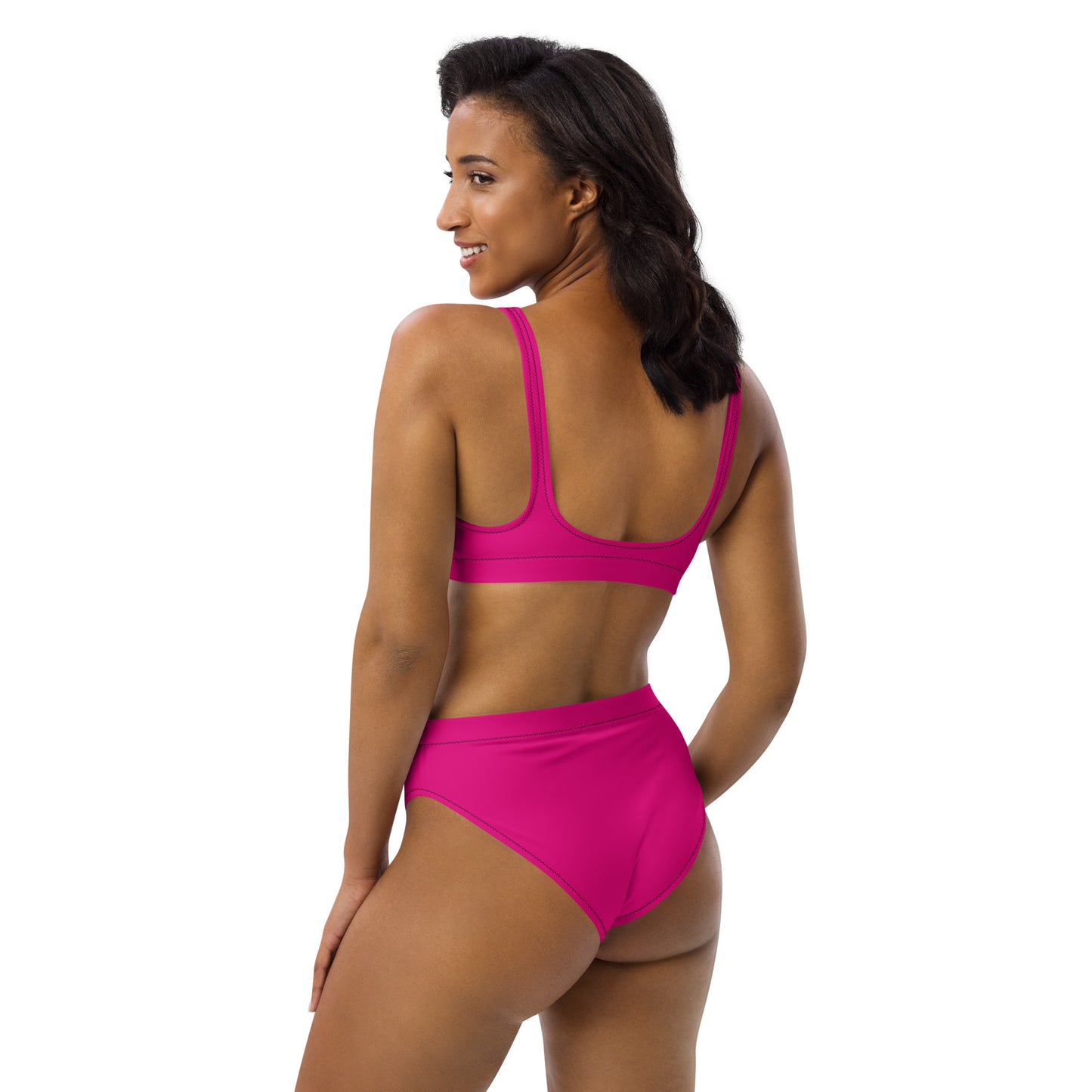 Snooty Fox Art High-Waisted Bikini - Mexico Pink
