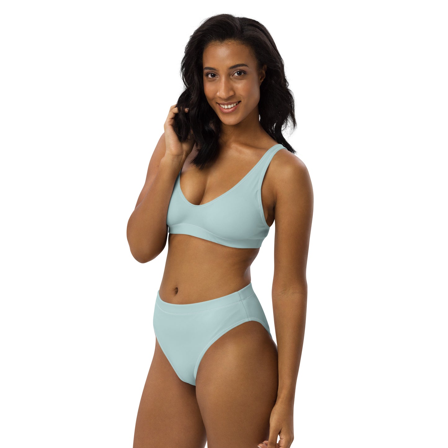 Snooty Fox Art High-Waisted Bikini - Skylight