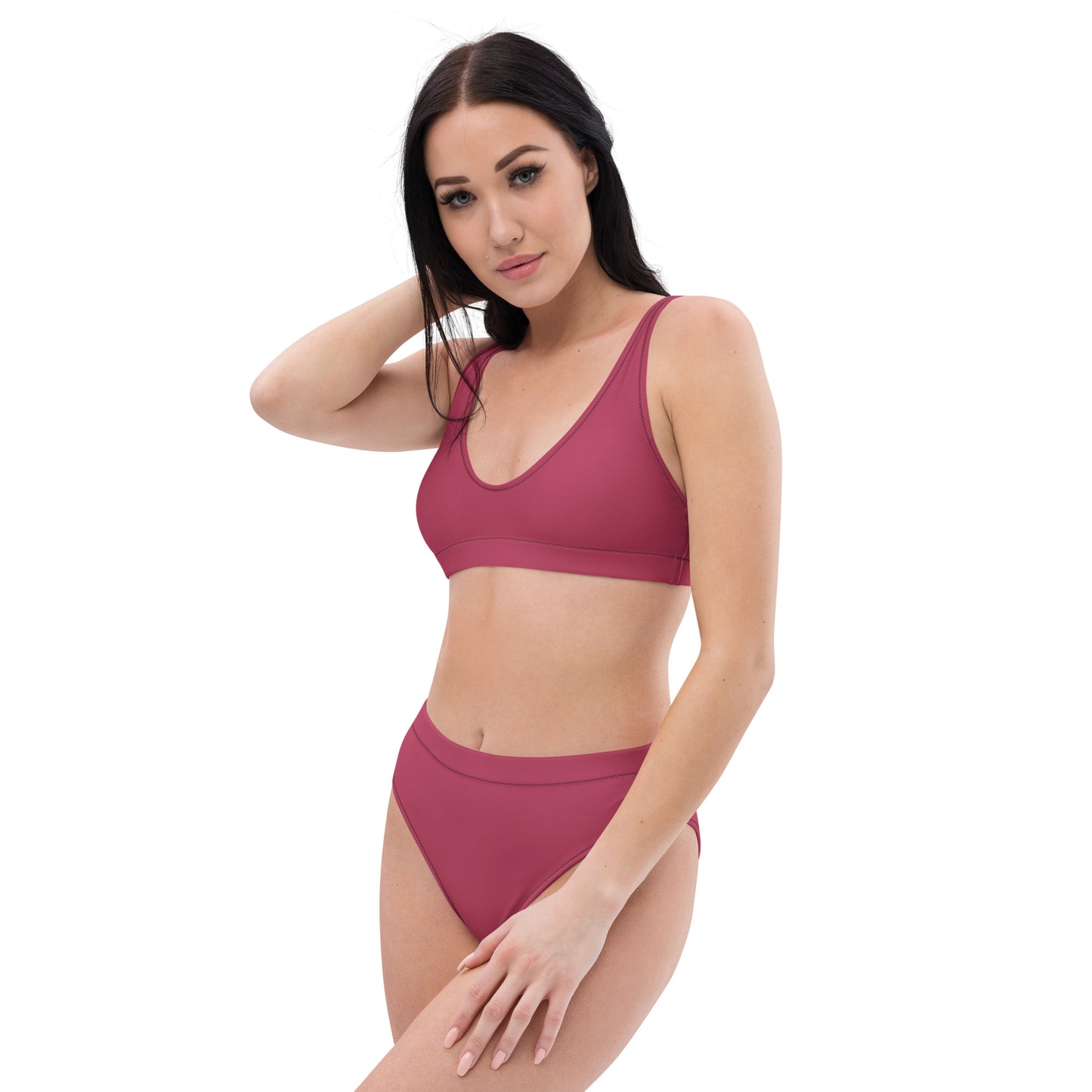 Snooty Fox Art High-Waisted Bikini - Viva Magenta