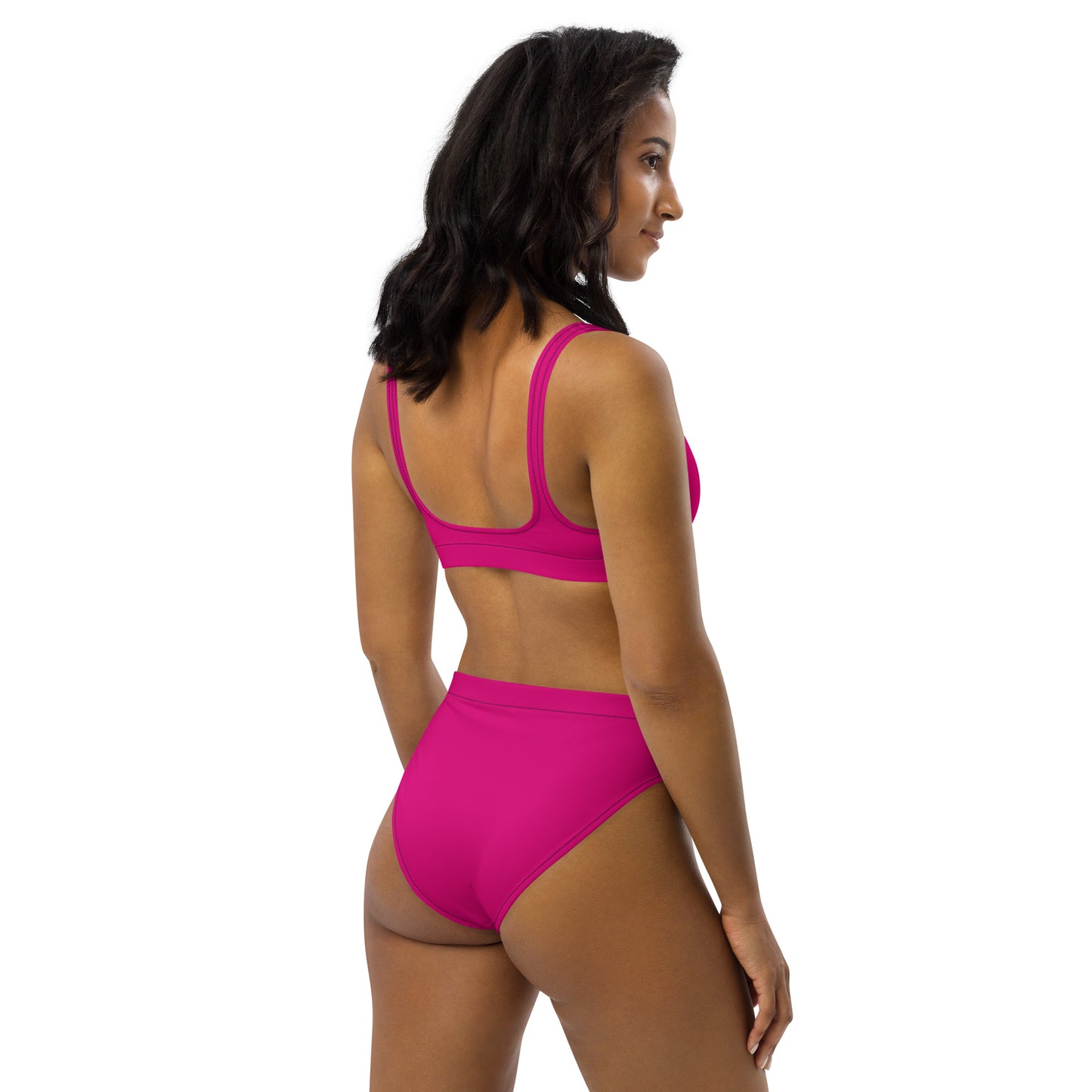 Snooty Fox Art High-Waisted Bikini - Mexico Pink