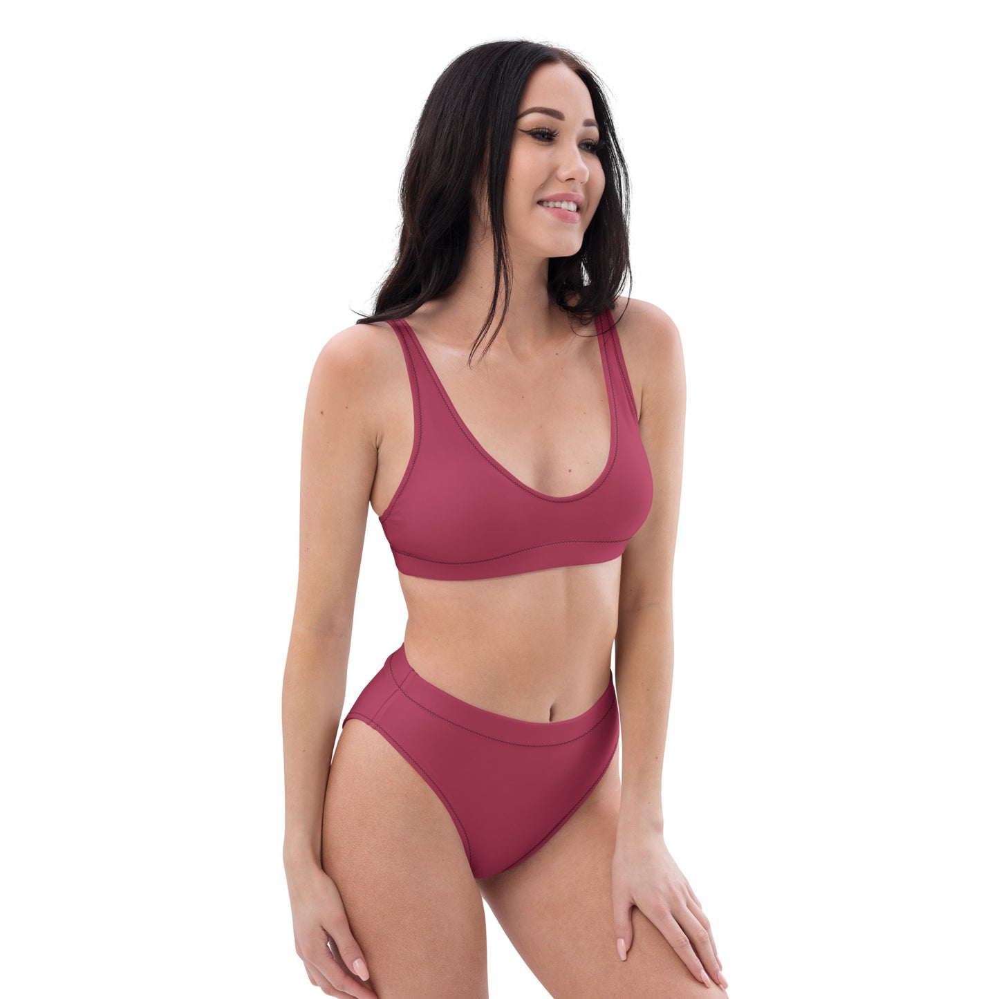 Snooty Fox Art High-Waisted Bikini - Viva Magenta