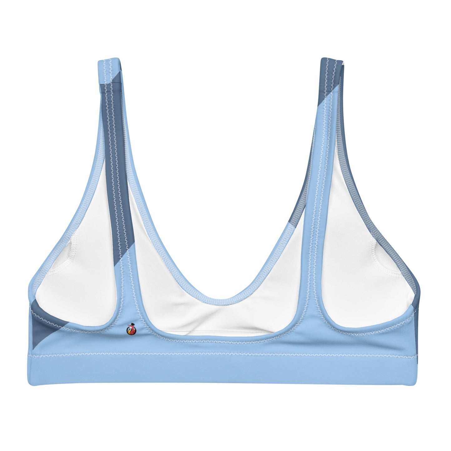 Snooty Fox Art Padded Bikini Top - Blue on Blue