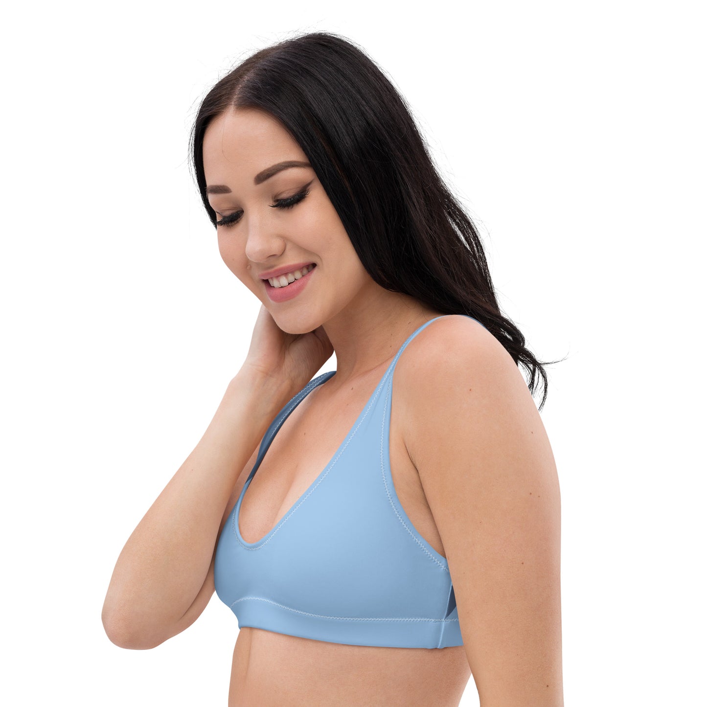 Snooty Fox Art Padded Bikini Top - Blue on Blue