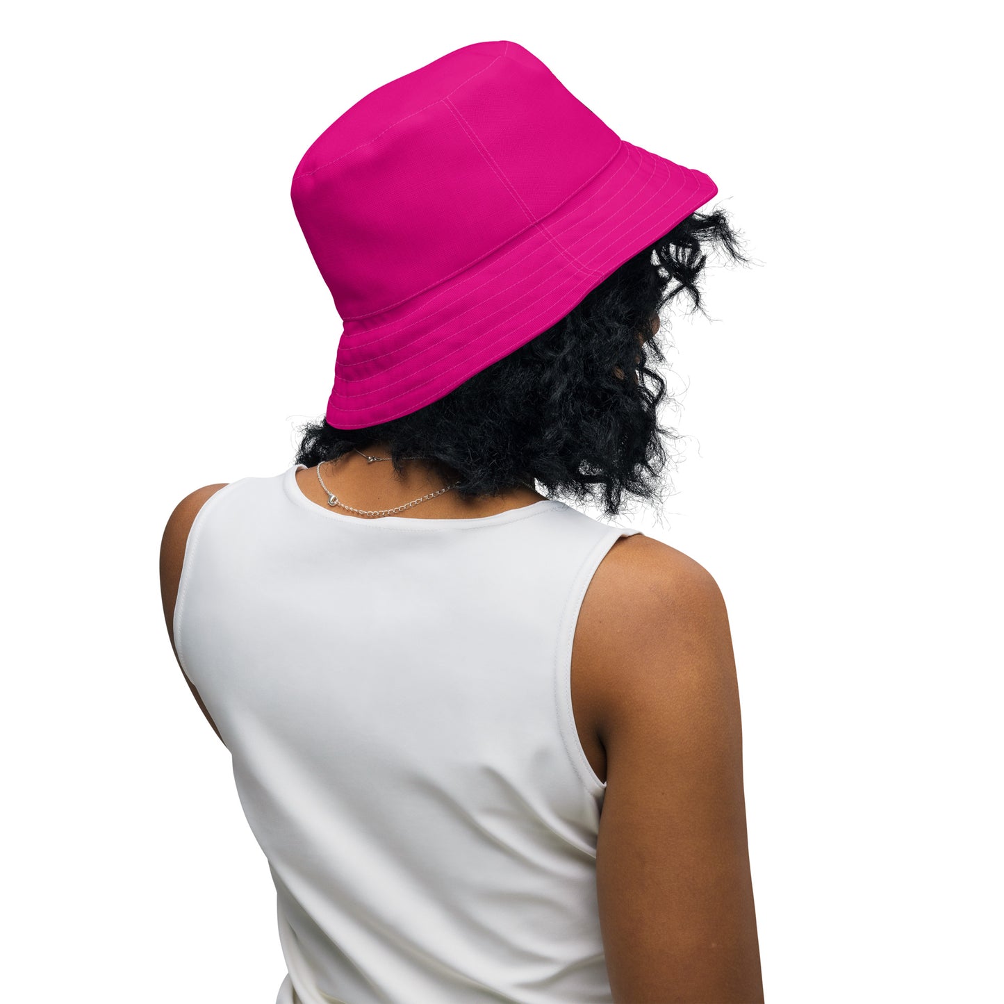 Snooty Fox Art Reversible Bucket Hat - Vanilla Cream / Mexico Pink