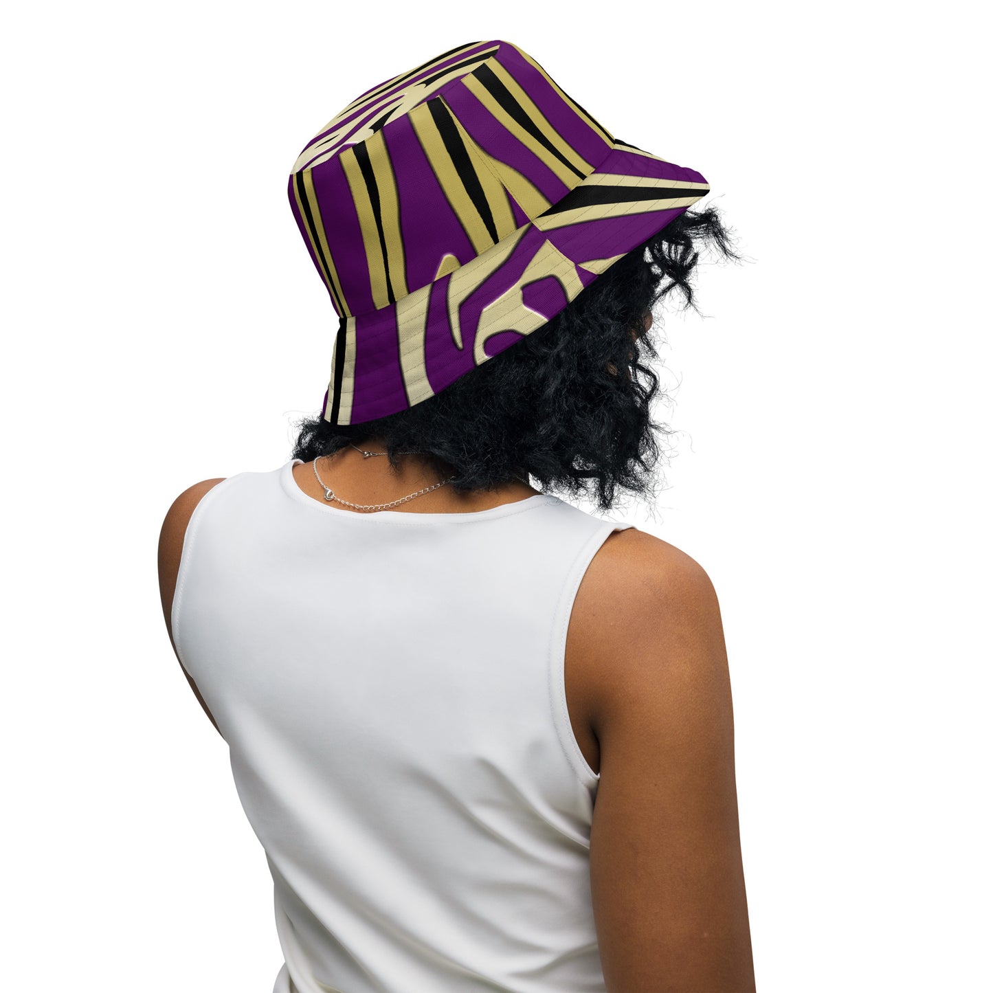 Snooty Fox Art Reversible Bucket Hat - Deep Purple and Style Logo & SA