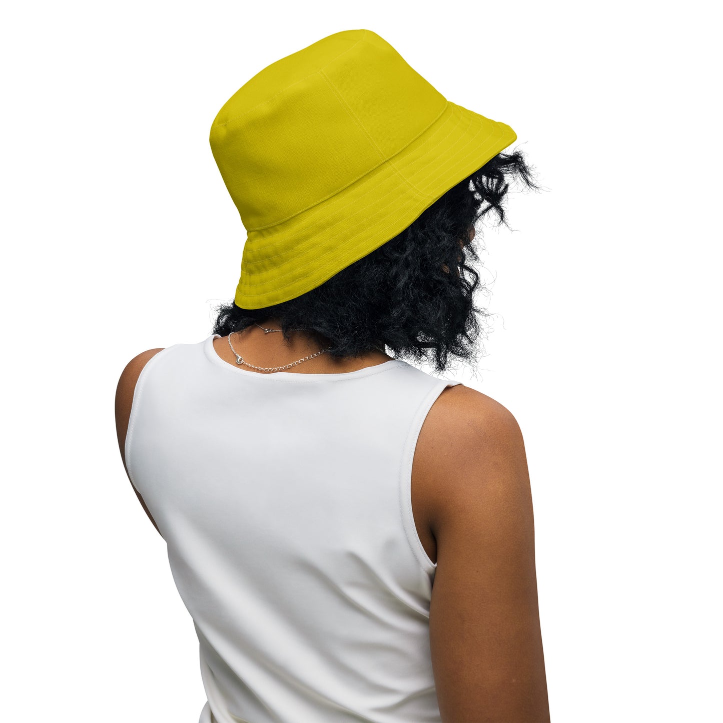 Snooty Fox Art Reversible Bucket Hat - Empire Yellow / Leak Green