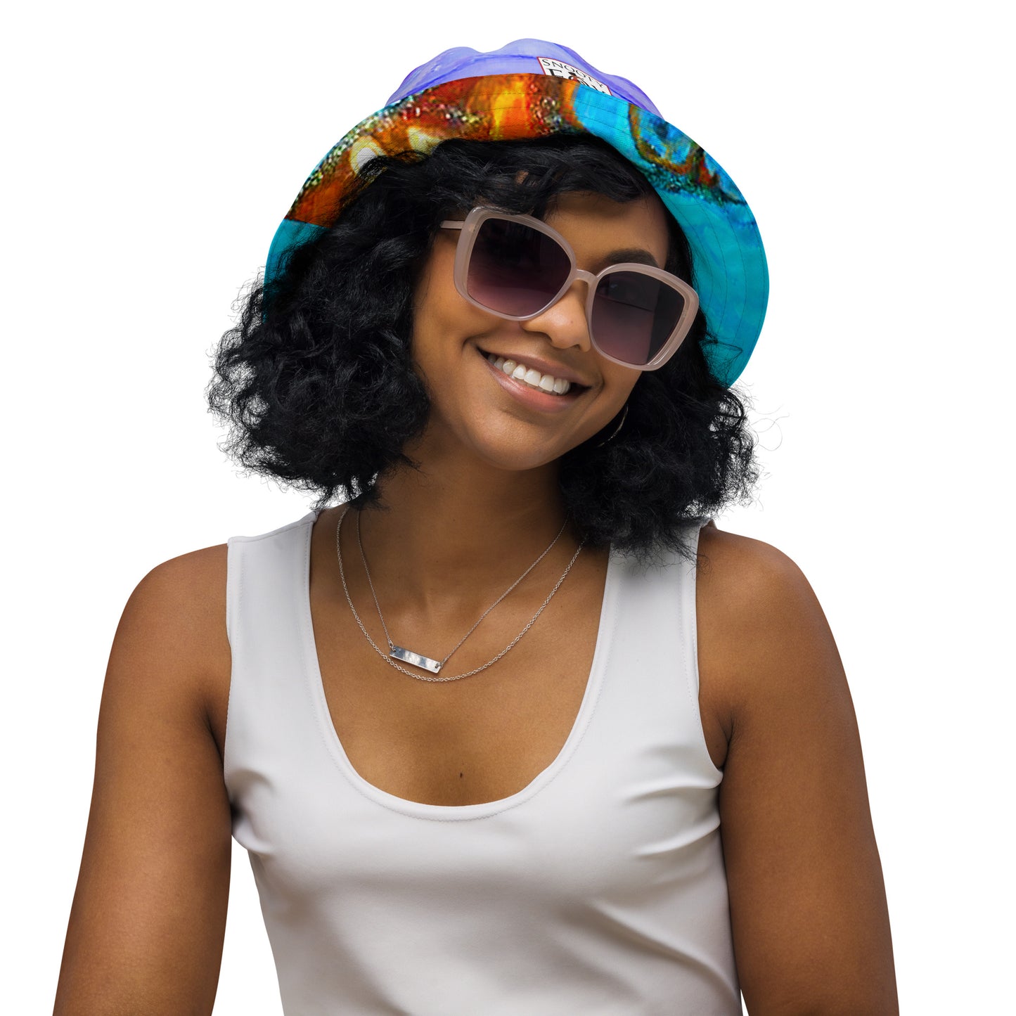 Snooty Fox Art Reversible Bucket Hat - Rock pattern by Romero