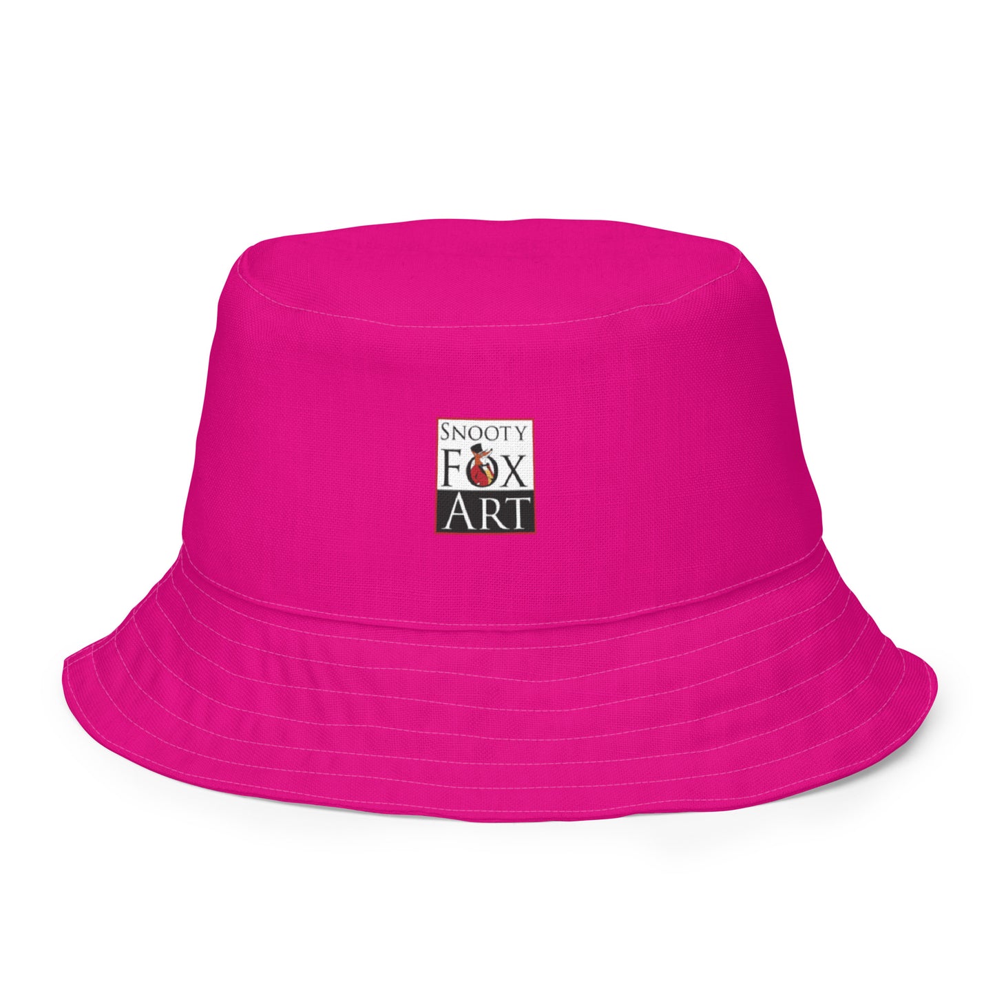 Snooty Fox Art Reversible Bucket Hat - Vanilla Cream / Mexico Pink
