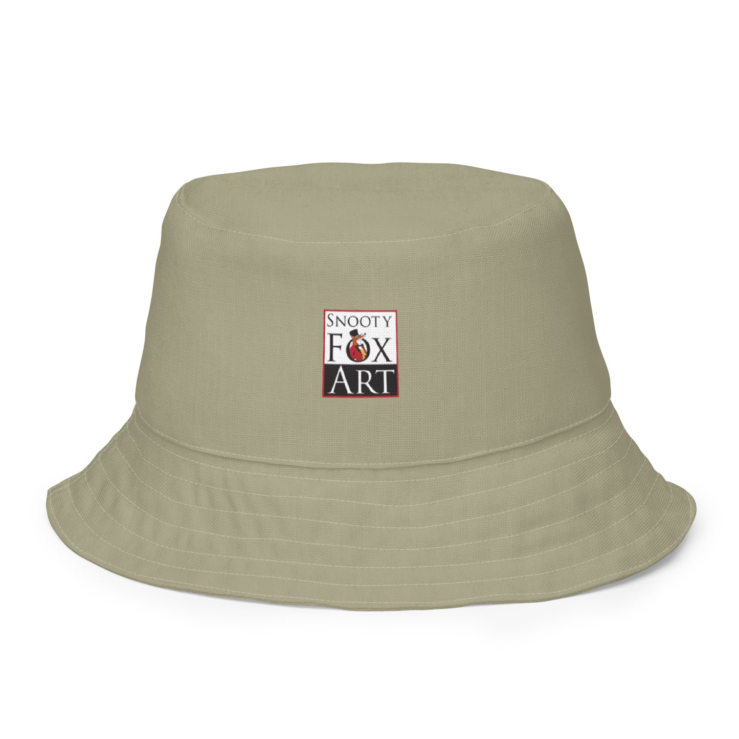 Snooty Fox Art Reversible Bucket Hat - Empire Yellow / Leak Green