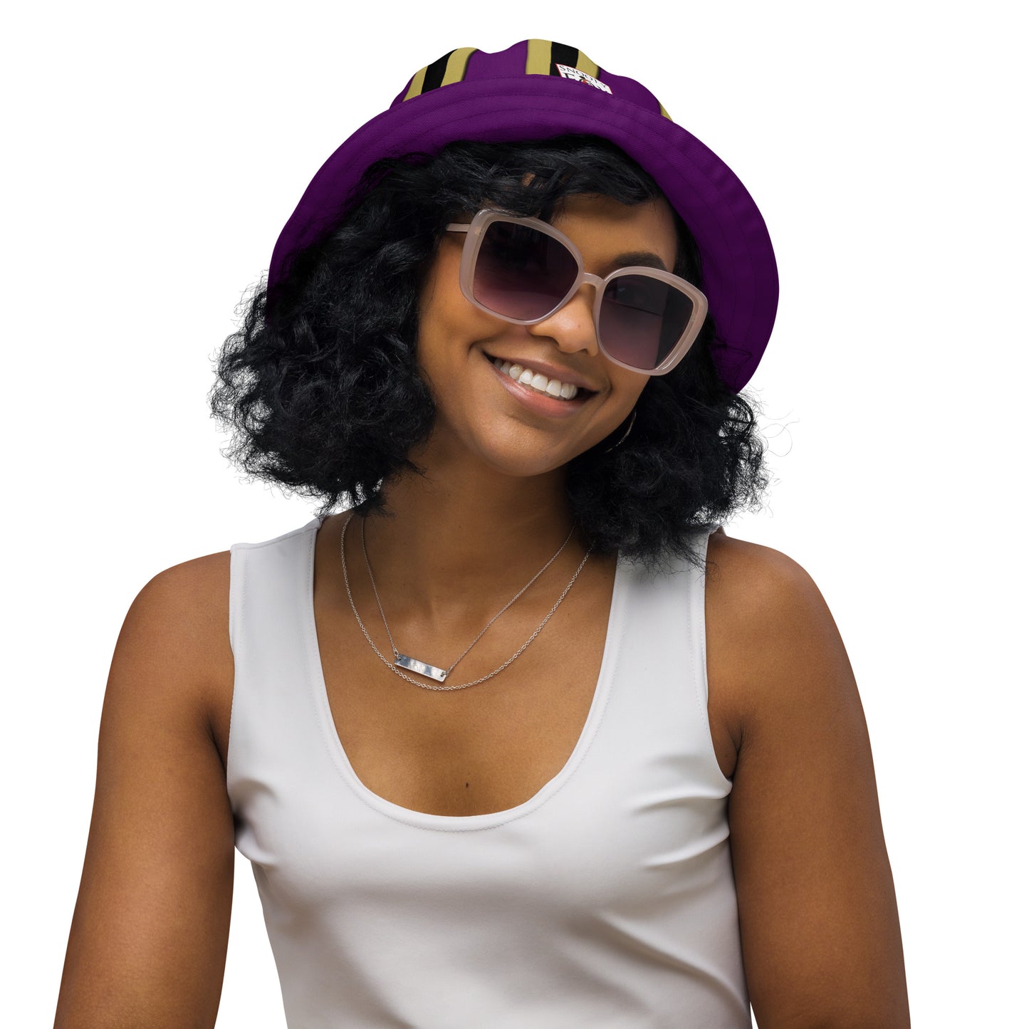 Snooty Fox Art Reversible Bucket Hat - Deep Purple and Style Logo & SA