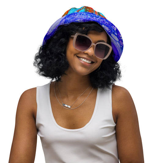 Snooty Fox Art Reversible Bucket Hat - Rock pattern by Romero