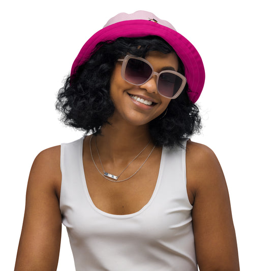 Snooty Fox Art Reversible Bucket Hat - Vanilla Cream / Mexico Pink