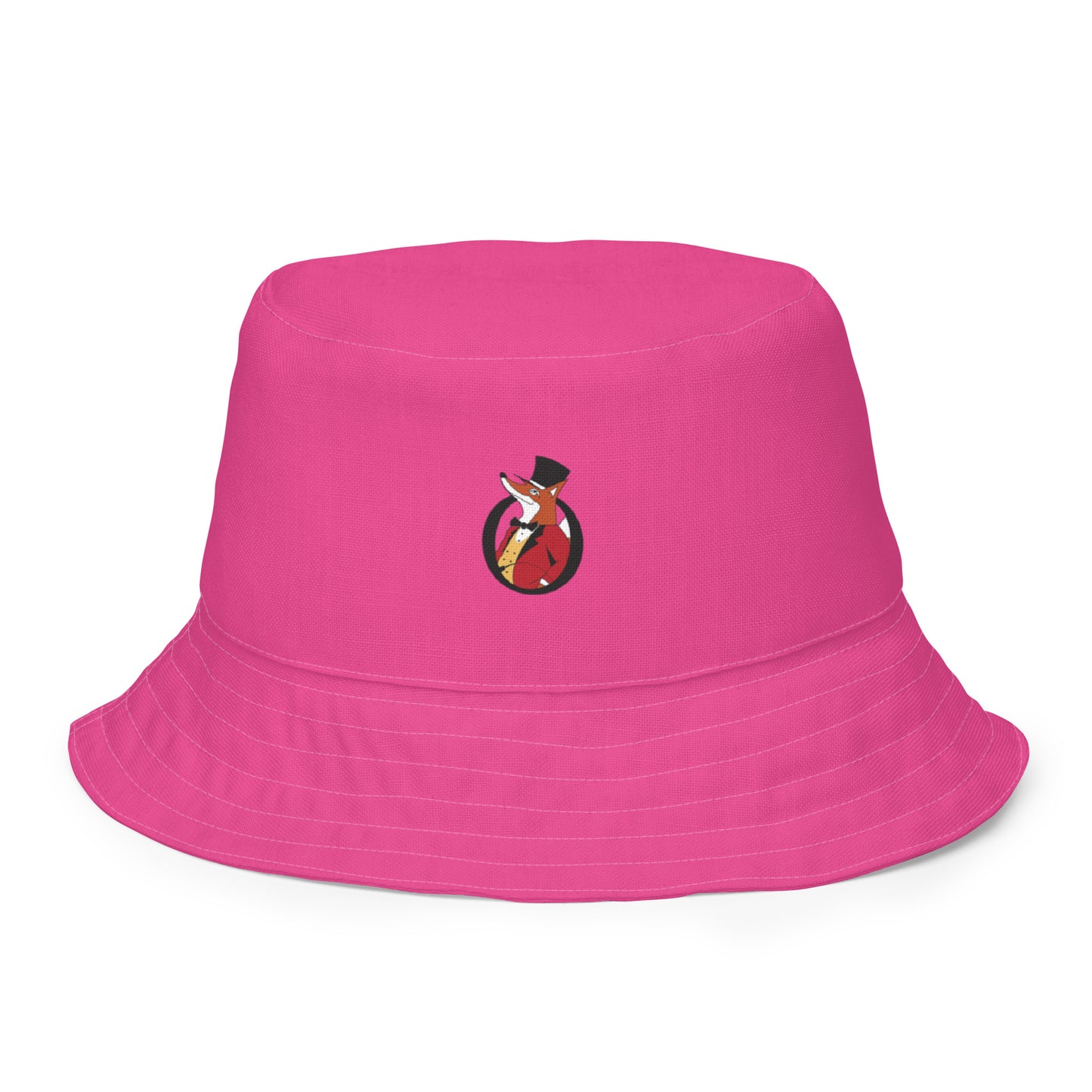 Snooty Fox Art Reversible Bucket Hat - Beet Root / Tangelo