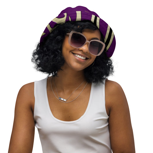 Snooty Fox Art Reversible Bucket Hat - Deep Purple and Style Logo & SA