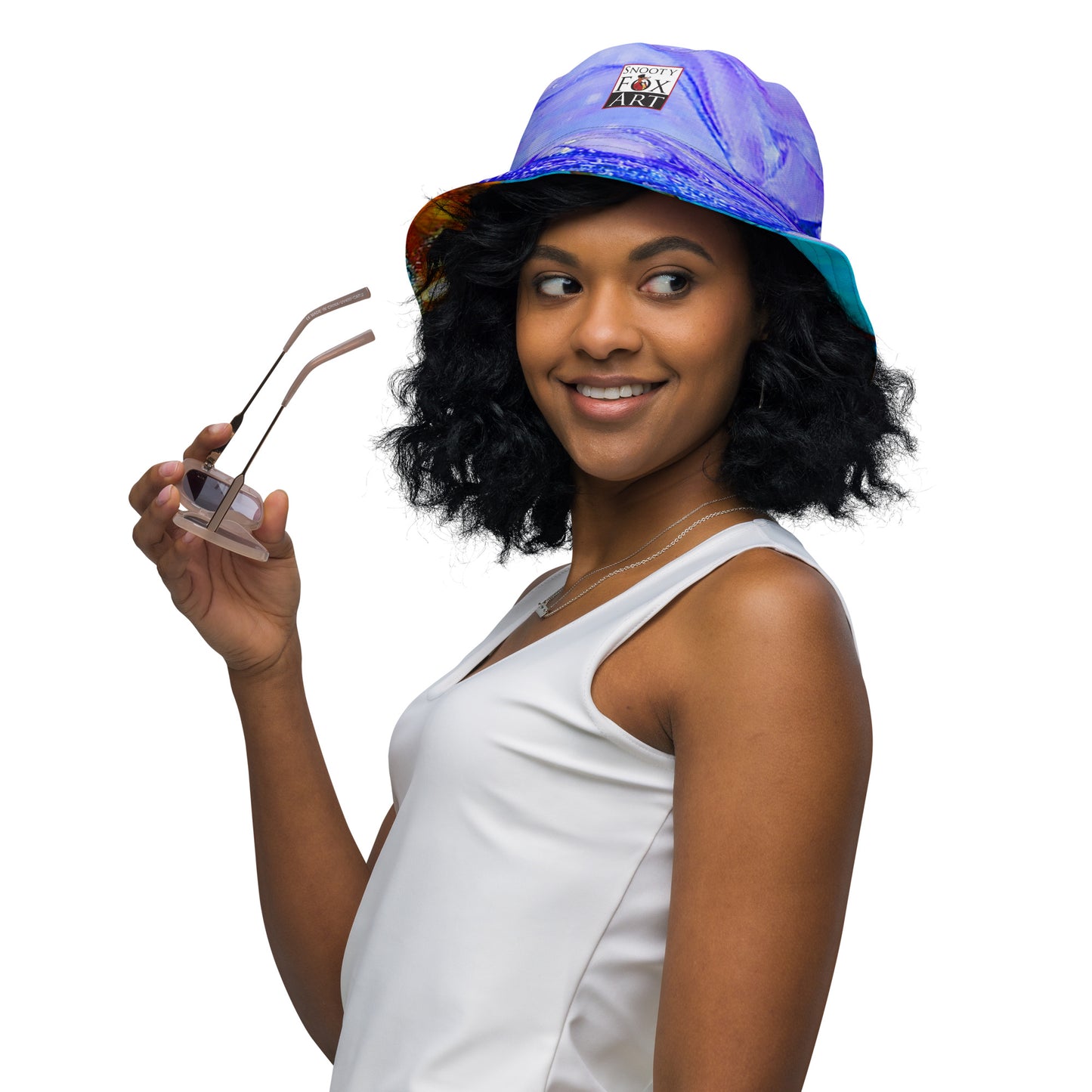 Snooty Fox Art Reversible Bucket Hat - Rock pattern by Romero