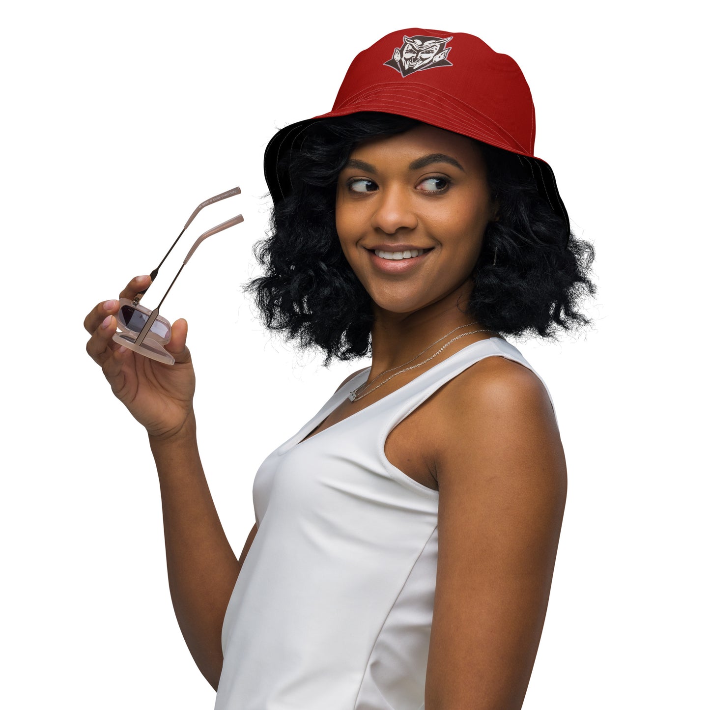 Snooty Fox Art Reversible Bucket Hat - Red Devil
