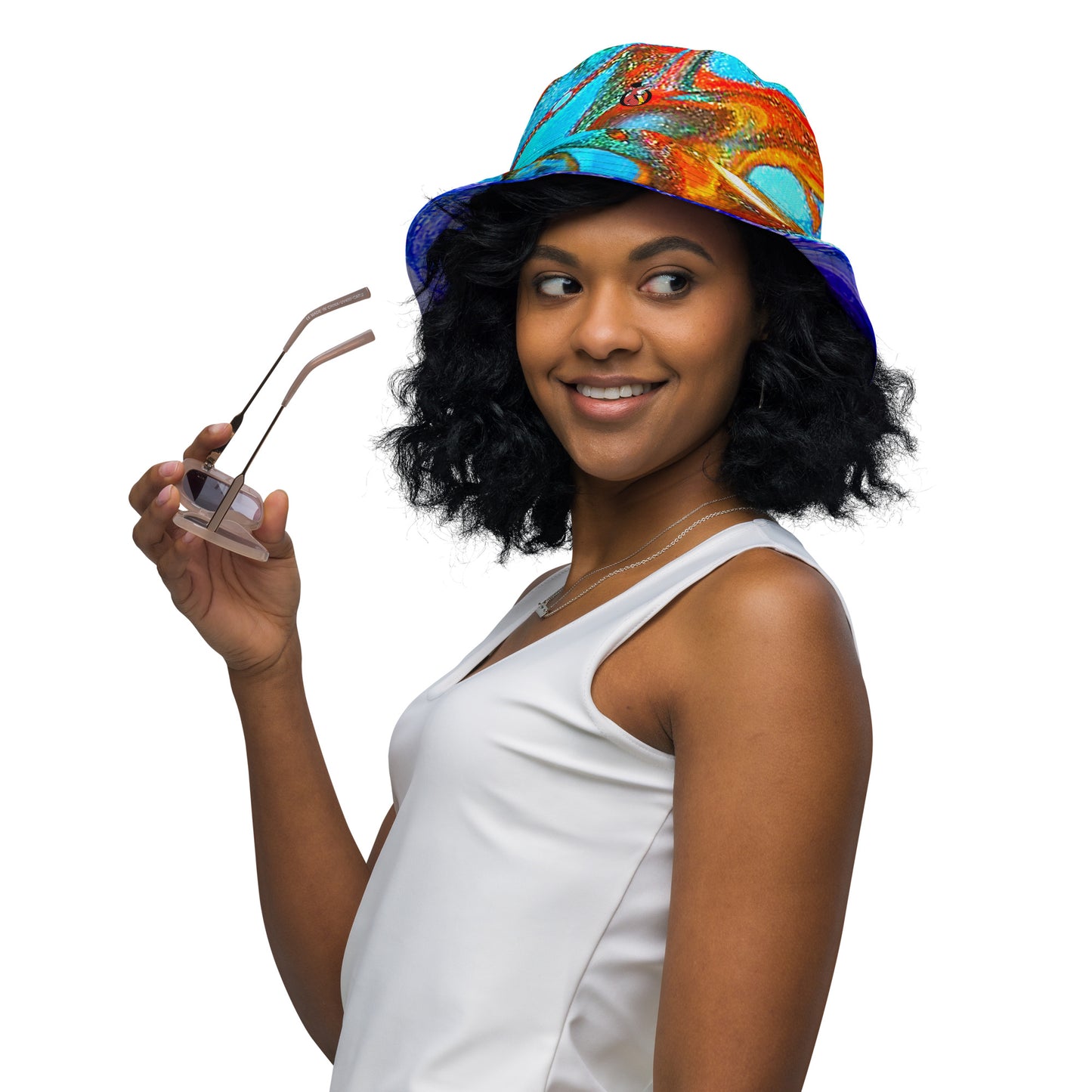 Snooty Fox Art Reversible Bucket Hat - Rock pattern by Romero