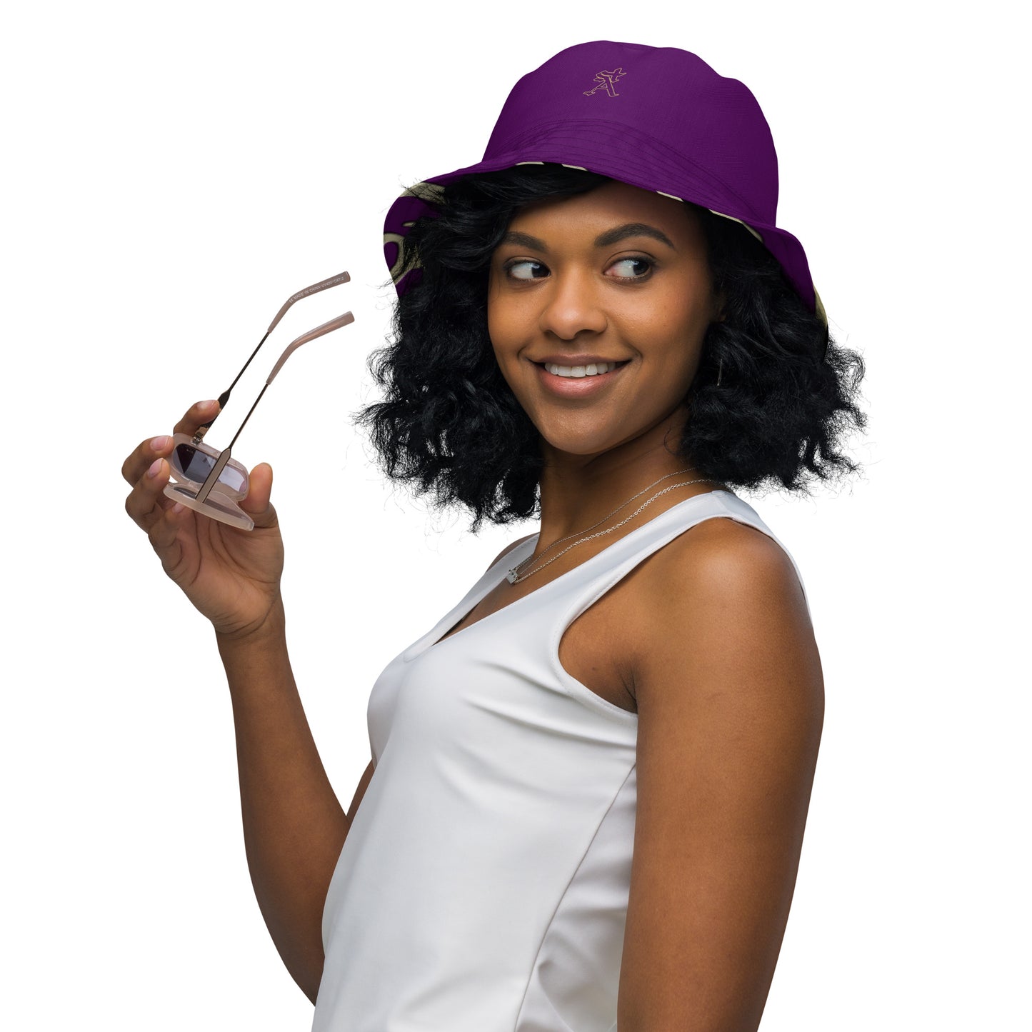 Snooty Fox Art Reversible Bucket Hat - Deep Purple and Style Logo & SA