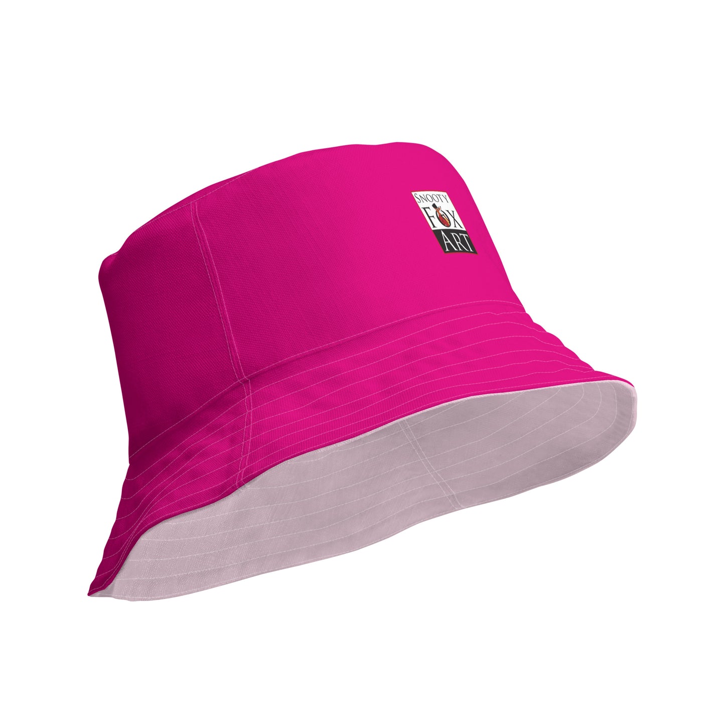 Snooty Fox Art Reversible Bucket Hat - Vanilla Cream / Mexico Pink
