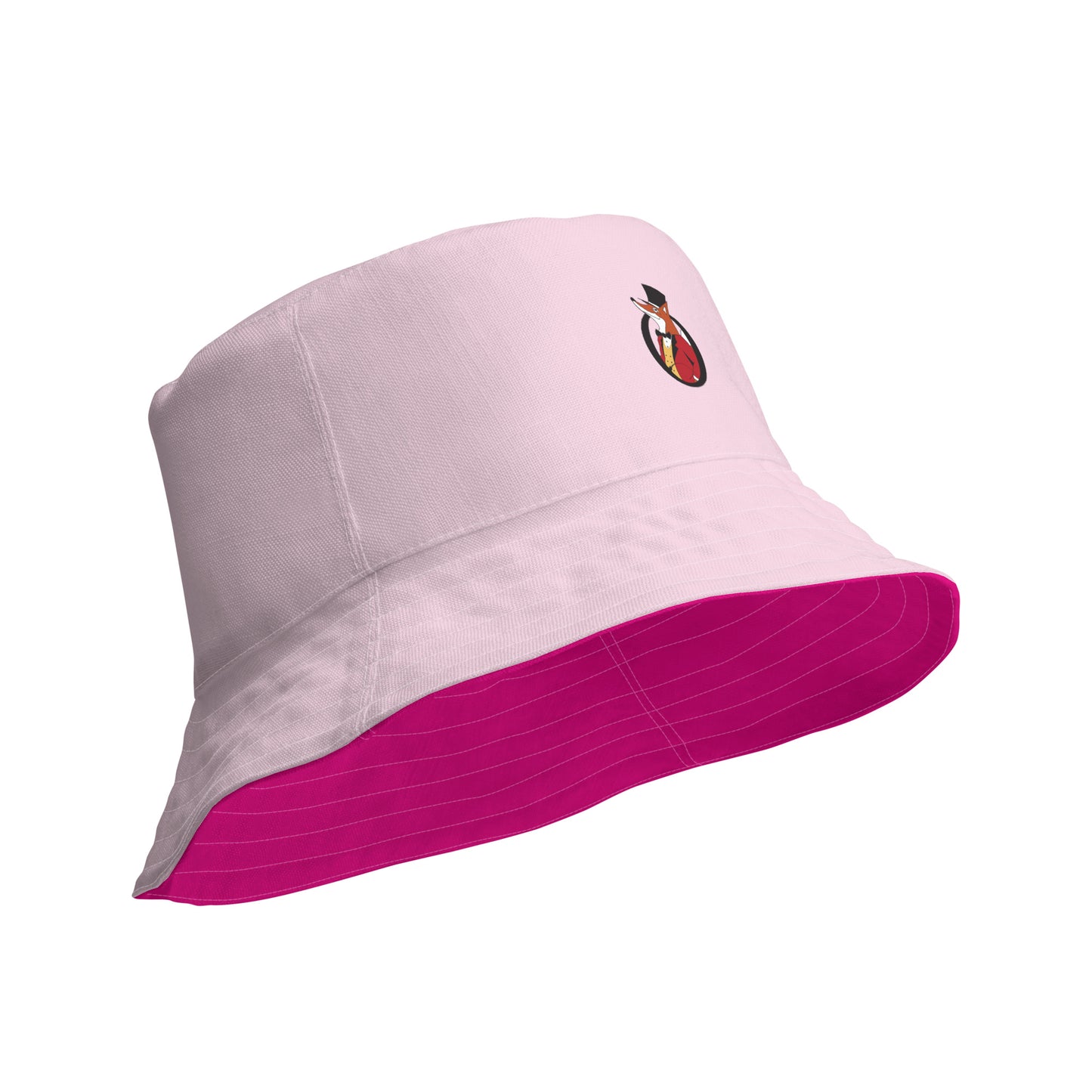 Snooty Fox Art Reversible Bucket Hat - Vanilla Cream / Mexico Pink