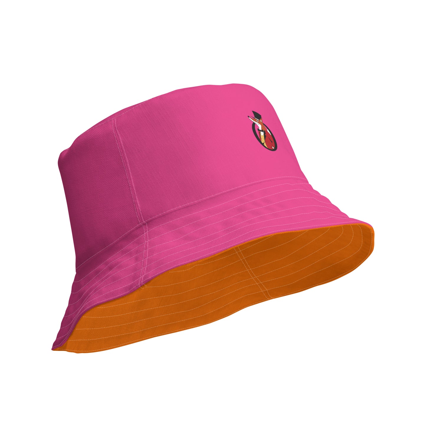 Snooty Fox Art Reversible Bucket Hat - Beet Root / Tangelo