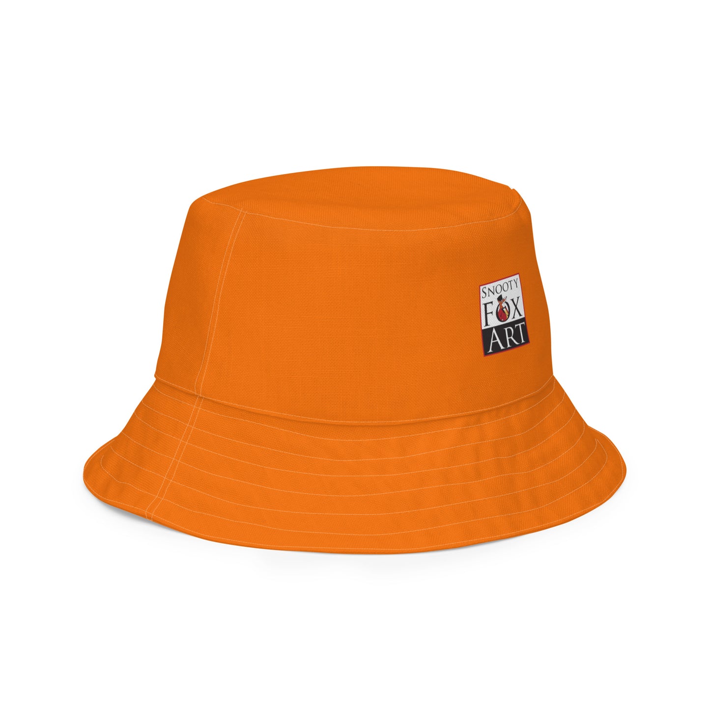 Snooty Fox Art Reversible Bucket Hat - Beet Root / Tangelo
