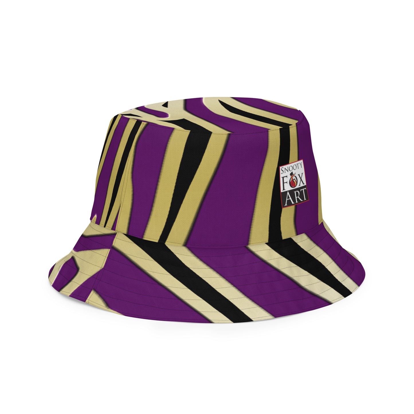 Snooty Fox Art Reversible Bucket Hat - Deep Purple and Style Logo & SA
